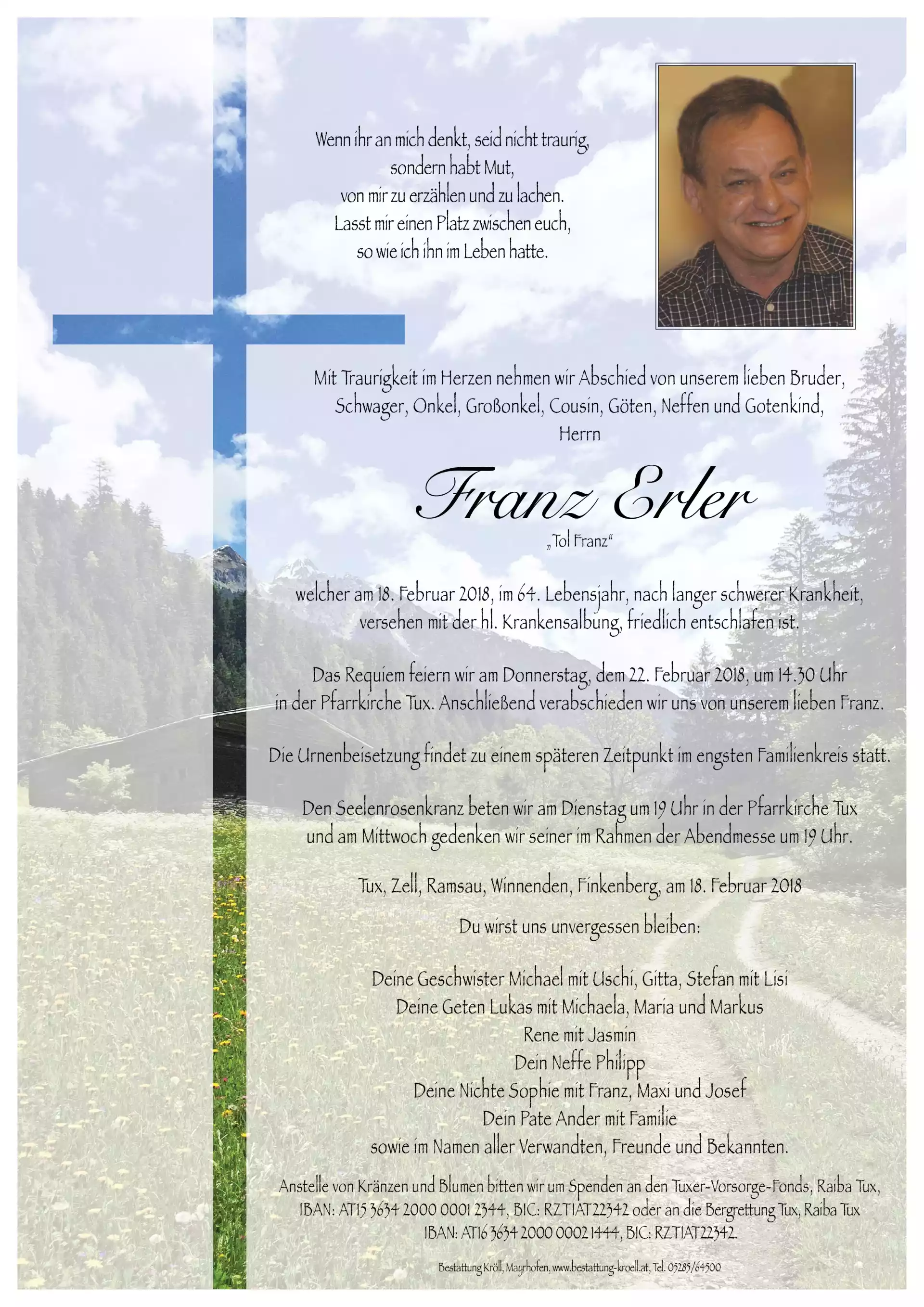 Parte von Franz Erler